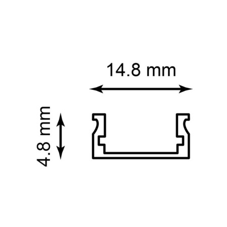Feron LED LED tape profile, CAB282, 2 m, silver color-1