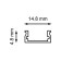 Feron LED LED tape profile, CAB282, 2 m, silver color