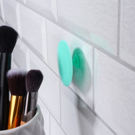 Washing brush "Circle", on suction cup, d = 5.5 cm, turquoise color-3