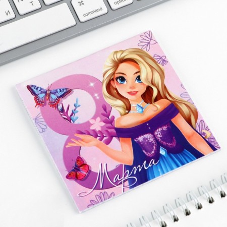 Notepad 10x10 cm, 16 liters of "princesses" mix-9