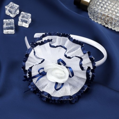 Hair cap "Baby" Fasting edges, 0.9 cm, blue-white