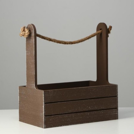 Wooden Kashpo 25.5 × 15 × 30 cm "Provence", pen Kanat, brown-1