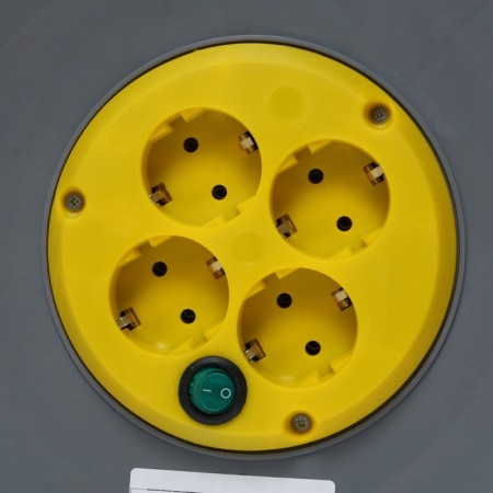 Удлинитель морозостойкий на катушке Luazon Lighting ECO, 4 роз, 25м, 16А, КГ 3х2,5мм2,с выкл-3
