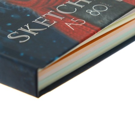Sketchbook A5, 80 sheets "cat", hard cover, tinted block 120 g/m² (5 colors of 16 sheets)-2