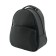 Women's backpack, genuine leather, black 23x12x26 cm