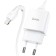 Nice charger Hoco N9, USB - 2.1 A, Lightning 1 m, white cable