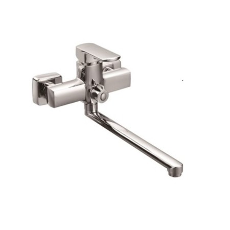 BUNE BOOOU B8215-18F bath, pour 350 mm, shower set, brass, chrome