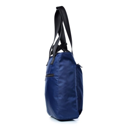 Women's bag 12822, 28x34x12 cm, textiles, 1 depth, blue-3