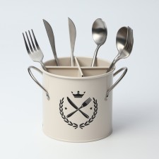 CROWN tablespoons stand, h = 13 cm, white color