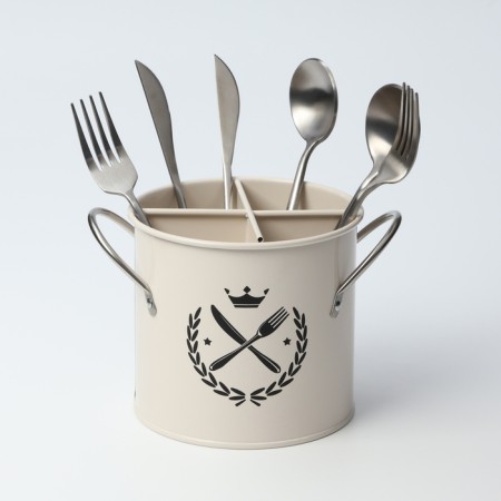 CROWN tablespoons stand, h = 13 cm, white color