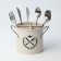 CROWN tablespoons stand, h = 13 cm, white color