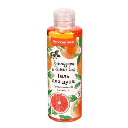 Soul gel Russian field "Touching freshness", grapefruit and white tea, 250 ml