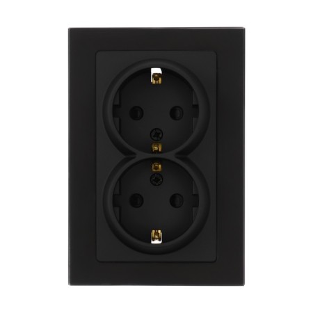 Double Tot Matte Glass, 16 A, hidden, with salary, glass, black-2