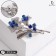 Brooch "Flowers" forget -me -not bouquet, blue color in silver