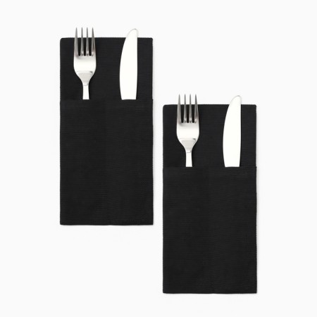 A set of envelopes for devices Home Collection Black-2 pcs, 22x10cm, 45%linen, 55%HL