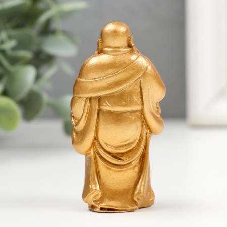 Nezke Polystone Gold "Hothee with a rod of Joua in gold" 5x3x9 cm-2