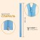 Lightning "Spiral", No. 5, detachable, automatic lock, 80 cm, blue color