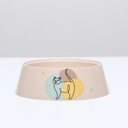 MUR-MURU bowl for cats 300 ml, 14.5 x 14.5 x 4 cm, beige-2