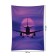 Decorative panel with photo printing “Aircraft in flight to sunset”, vertical, size 150x200 cm