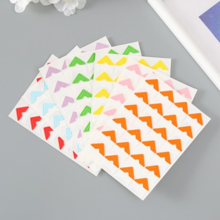 A set of corners with a pocket for photos 24 corners "color" mix 12.5x9 cm-1