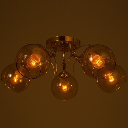 Armand chandelier 5x40W E27 Gold 54x54x20cm Ritter-2