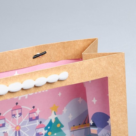 Crafts with a plastic window "City", 31 x 26 x 11 cm, New Year-3