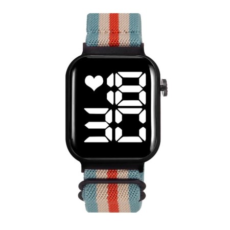 Electronic watch watches with a textile strap, moisture -proof, Mix strap