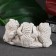 Figure "Three Owls on the pole" ivory, 10x6x5cm