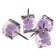 Power buttons Erichkrause "Manga", 50 pieces, lilac, in PET box