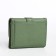 Women's wallet on the button, green color