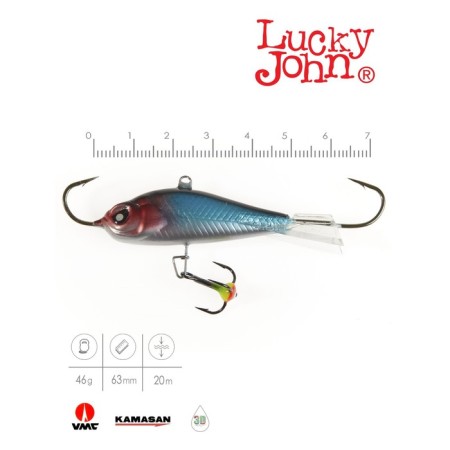 Balancir Lucky John Baltic 6 + tee, 6 cm, color 121 blister-1