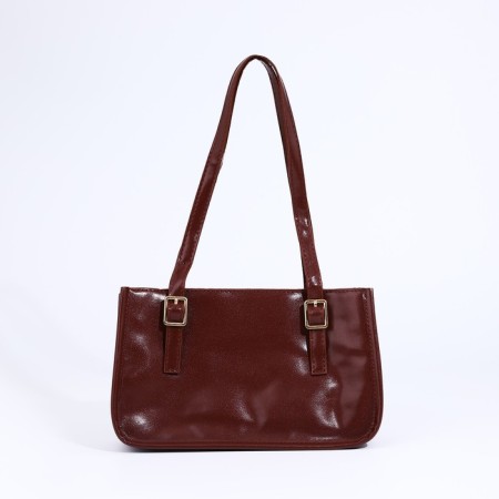Bag Women's Tout with zipper, burgundy color