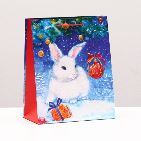 Gift package "Bunny in the snow", 18 x 22.3 x 10 cm