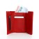 Women's wallet on magnets, red color