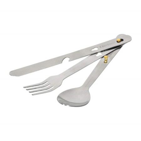 A set of cutting devices Boyscout, fork, spoon, knife, in a case, 16 cm
