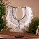 Decor "horseshoe" feather, shell 47x15x50 cm
