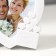 Photo frame plastic 10x10 cm "Eiffel Tower. Love letter" White 16x13 cm