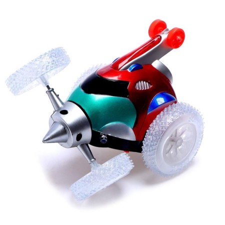 Crow in the radio -controlled “speed”, works on batteries, light effects, red color-1