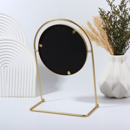 Bohemia desktop mirror, D mirror surface 14.5 cm, gold color-4
