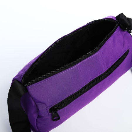 Youth bag with zipper, purple color-4
