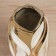 VAZA Ceramics Table "Axel" 23.5x11 cm, white and golden