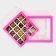 Box for sweets, confectionery packaging, 16 cells, “fuchsia” 17.7 x 17.7 x 3.8 cm