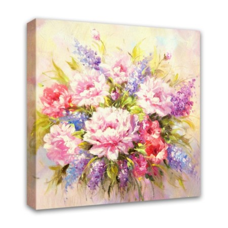 Picture on the subframe "Watercolor. Bouquet" 40*40 cm-1