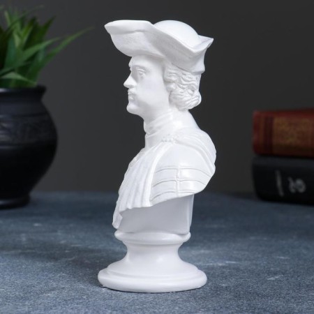 Bust "Peter I in a Triangle" White, 6x15cm-1