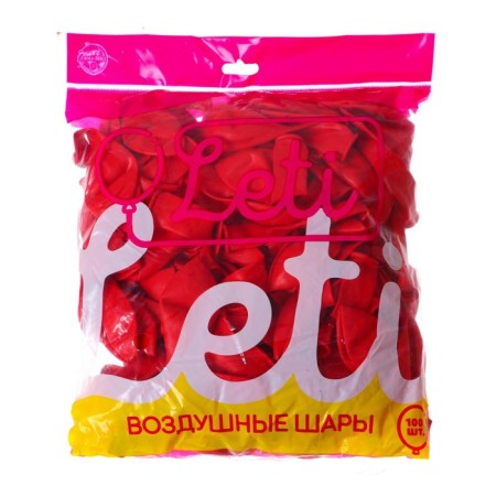 Latex ball 10 ", pastel, set 100 pcs., Red color-3