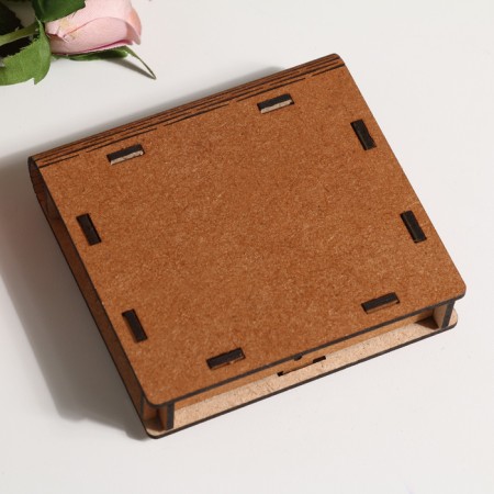 Casket for the rings "Stylish", 10 x 9.5 x 2, oak, MDF-3