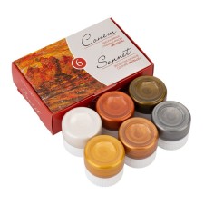 Gouache art, set of 6 colors x 20 ml, Metallic, ZHK 