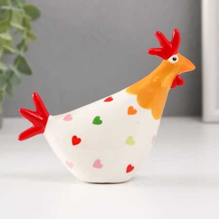 Souvenir Ceramics "Chicken in hearts" 13.5x5x11 cm-2