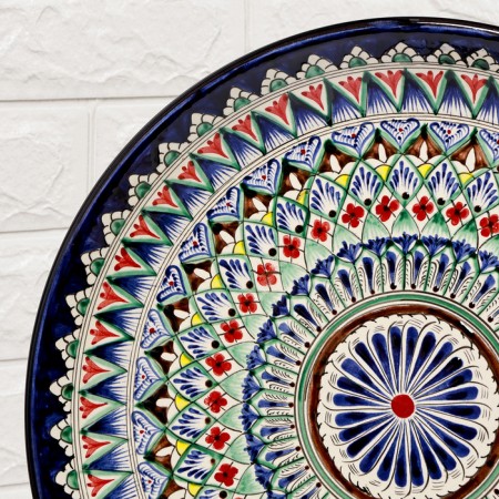 Largan Rishtan ceramics "Patterns", 36 cm, blue-3