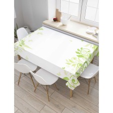 The tablecloth “Light curls”, rectangular, Saten, size 120x145 cm